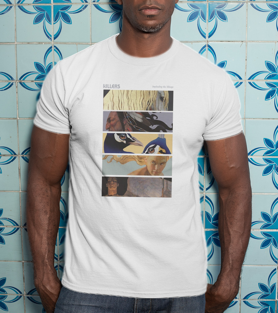 Killers Imploding The Mirage Peacocks Imagery Collage T-Shirt