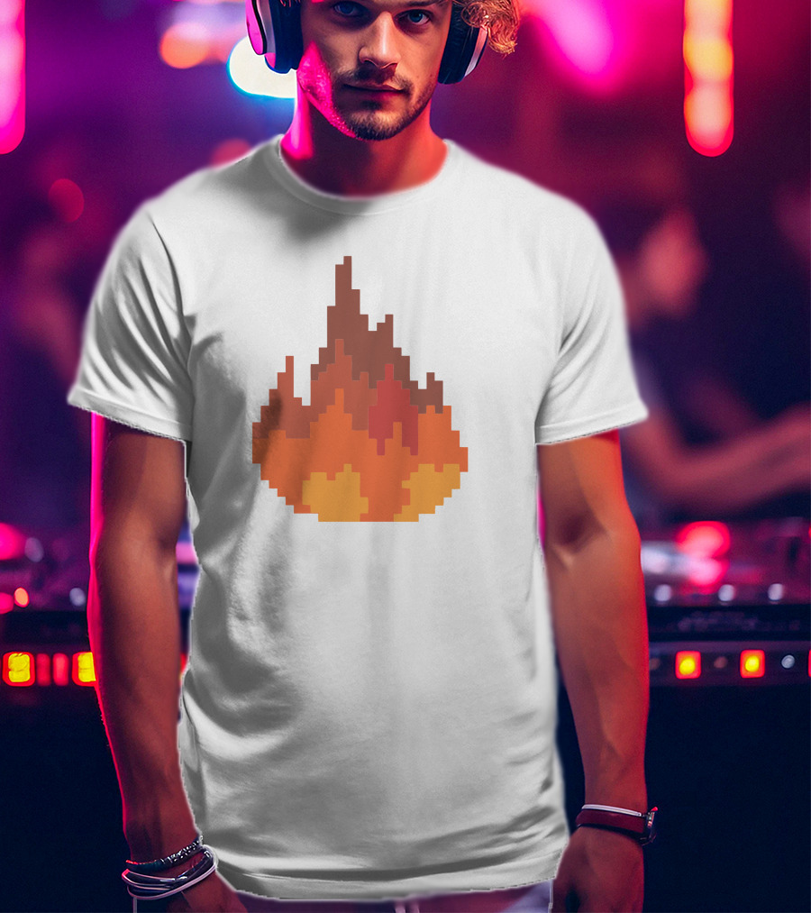 Sapnap Merch Fine Pixel Fire Flames T-Shirt