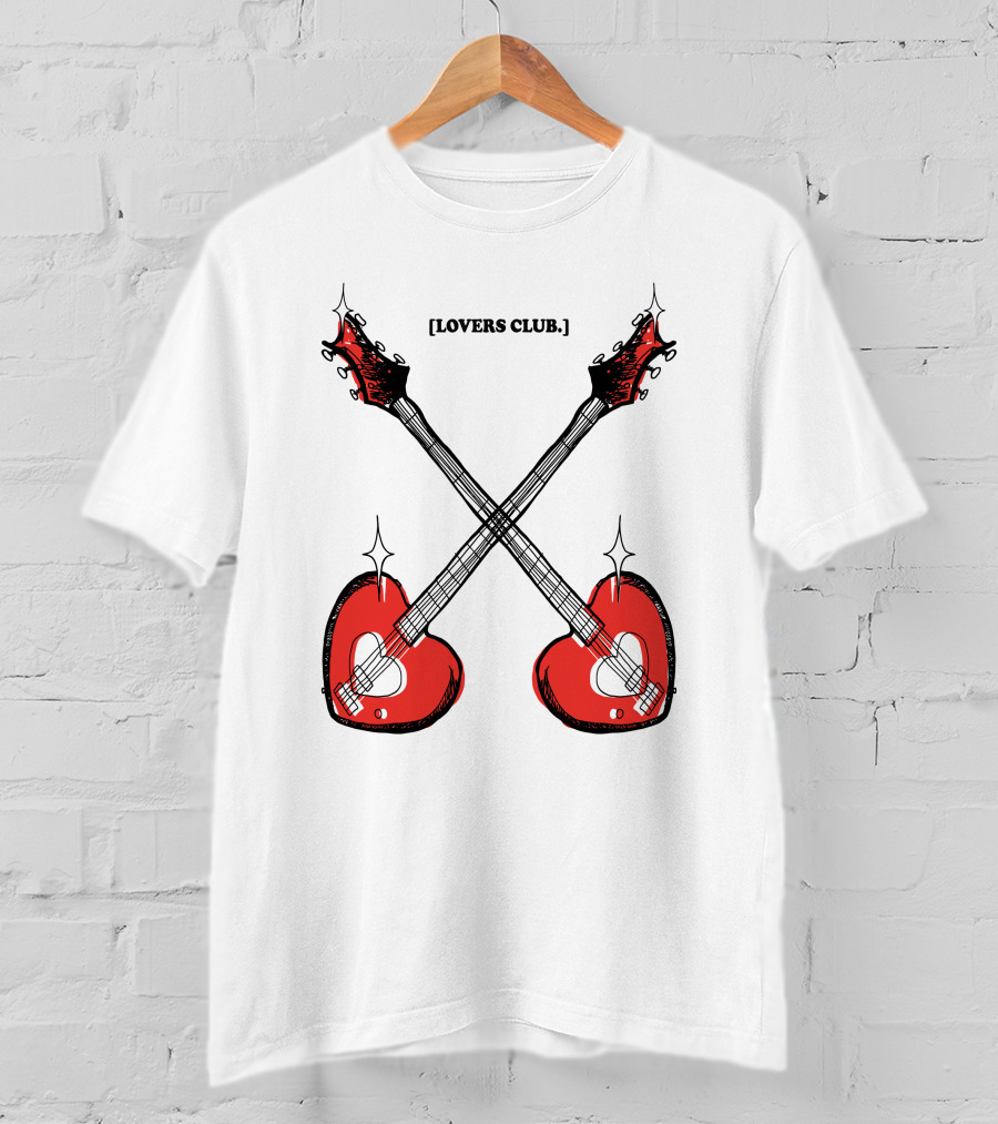 Lovers Club Crossed Heart Guitars T-Shirt