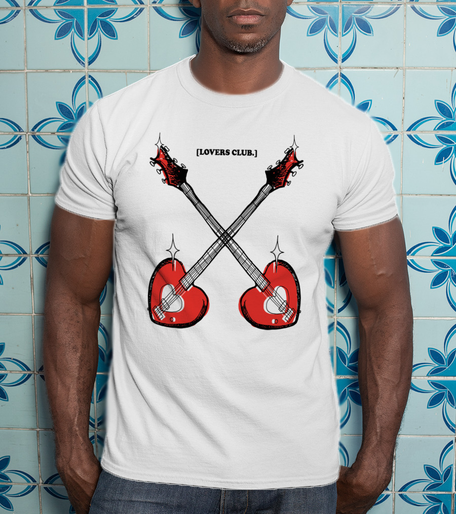 Lovers Club Crossed Heart Guitars T-Shirt