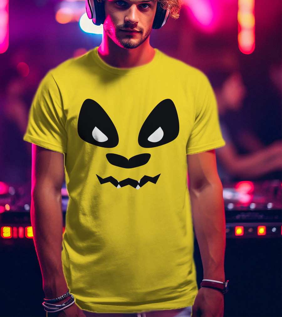 Sapnap Merch Halloween Panda Face Yellow T-Shirt