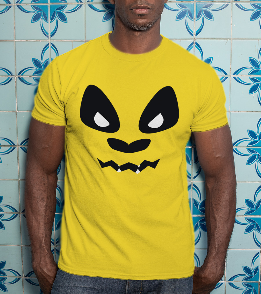Sapnap Merch Halloween Panda Face Yellow T-Shirt