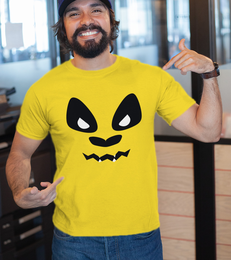 Sapnap Merch Halloween Panda Face Yellow T-Shirt