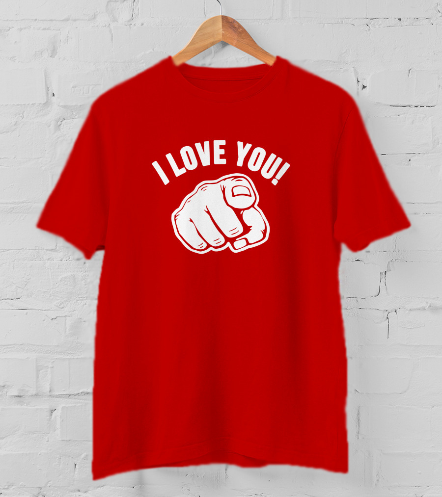 I Love You Fist Motif T-Shirt
