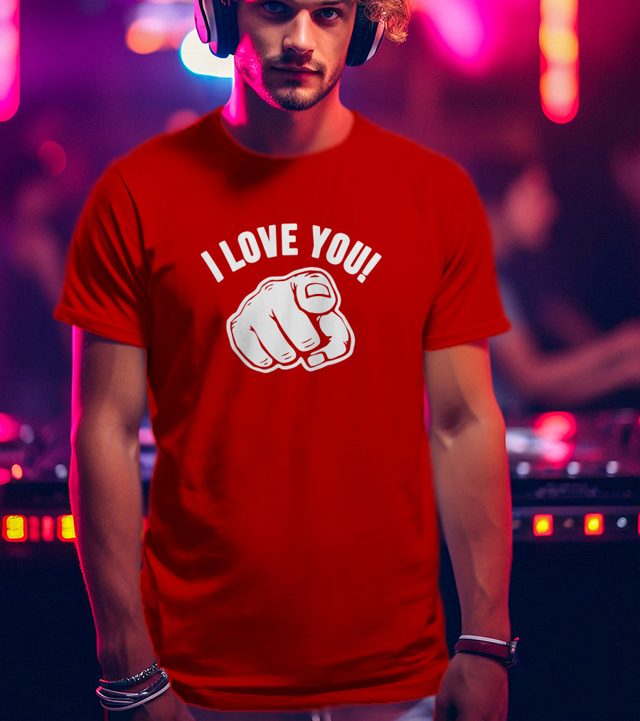 I Love You Fist Motif T-Shirt