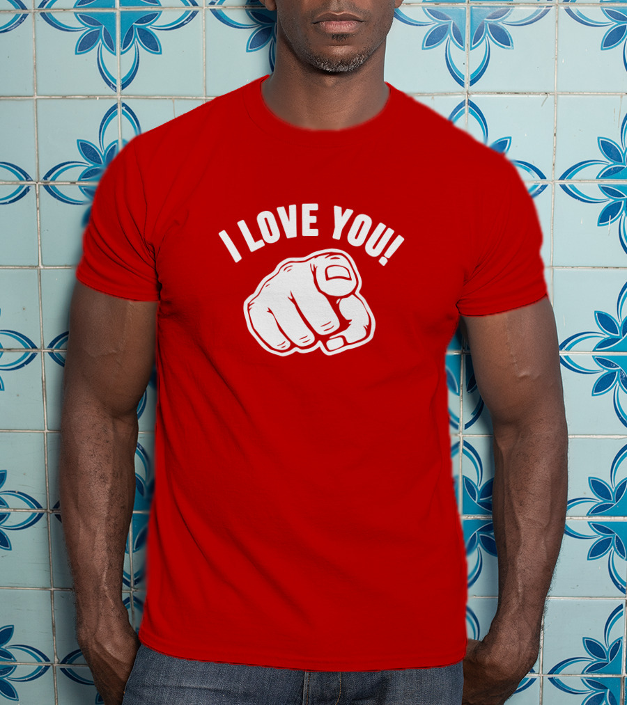 I Love You Fist Motif T-Shirt