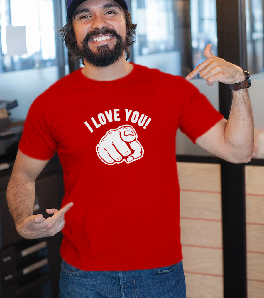 I Love You Fist Motif T-Shirt