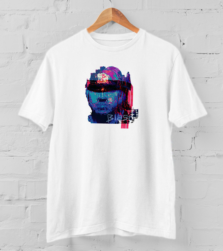 Blast Love Store Neon Abstract Visor Face T-Shirt