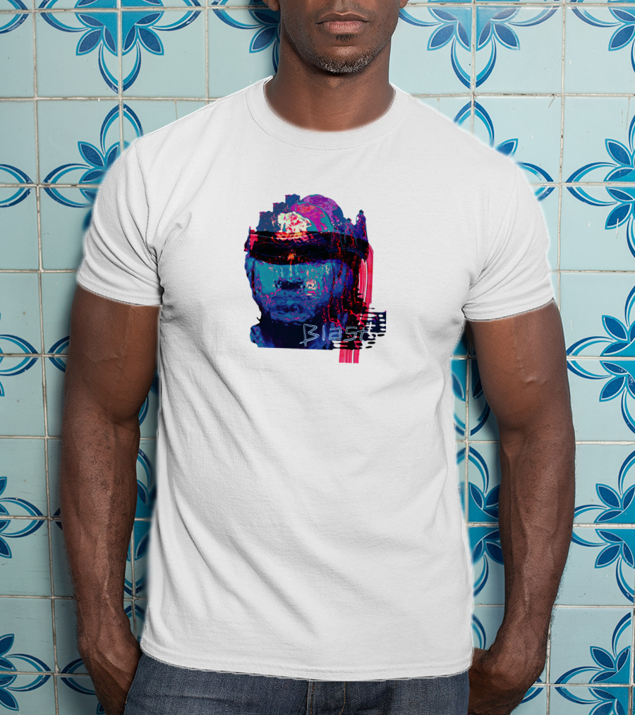 Blast Love Store Neon Abstract Visor Face T-Shirt