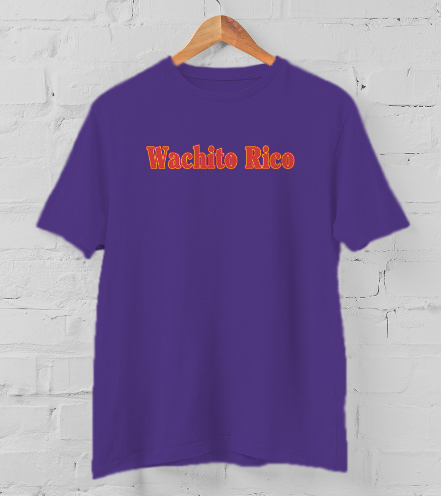 Wachito Rico Purple Text T-Shirt