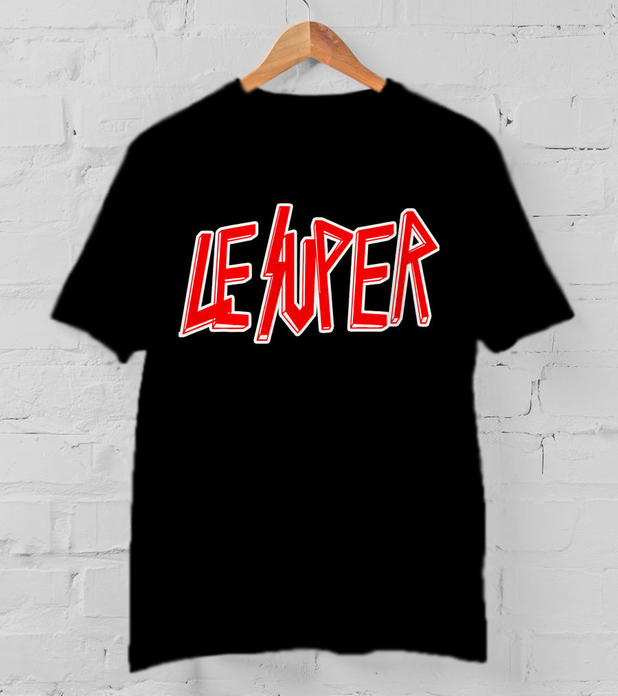 Rhest Ville Le Super Bold Red Typography T-Shirt