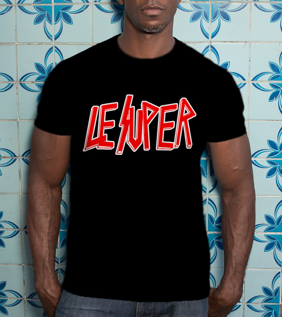 Rhest Ville Le Super Bold Red Typography T-Shirt
