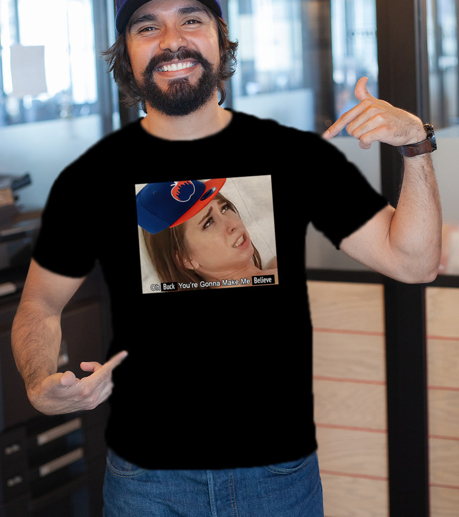 KFC Radio Oh Buck You're Gonna Make Me Believe Mets Hat Image T-Shirt