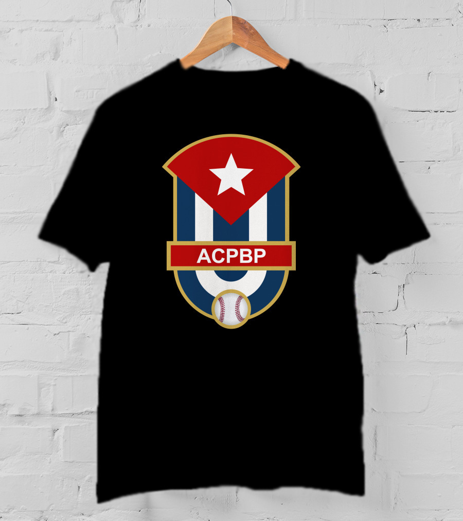 ACBPB Association Of Cuban Professional Baseball Players Emblem With Baseball And Star T-Shirt