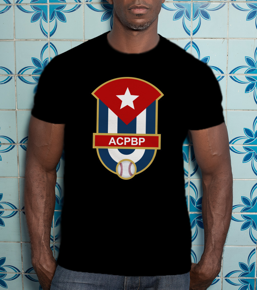 ACBPB Association Of Cuban Professional Baseball Players Emblem With Baseball And Star T-Shirt