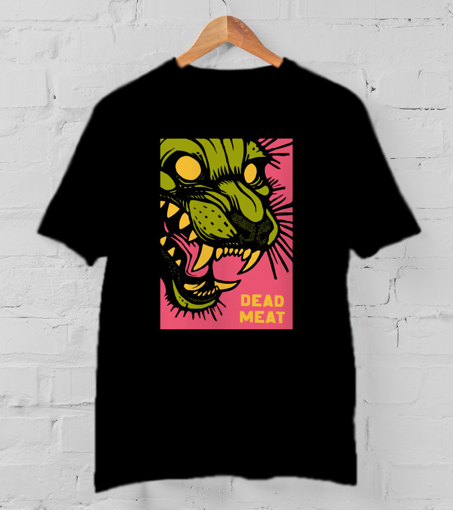 Stablercake Dead Meat Neon Tiger Face T-Shirt