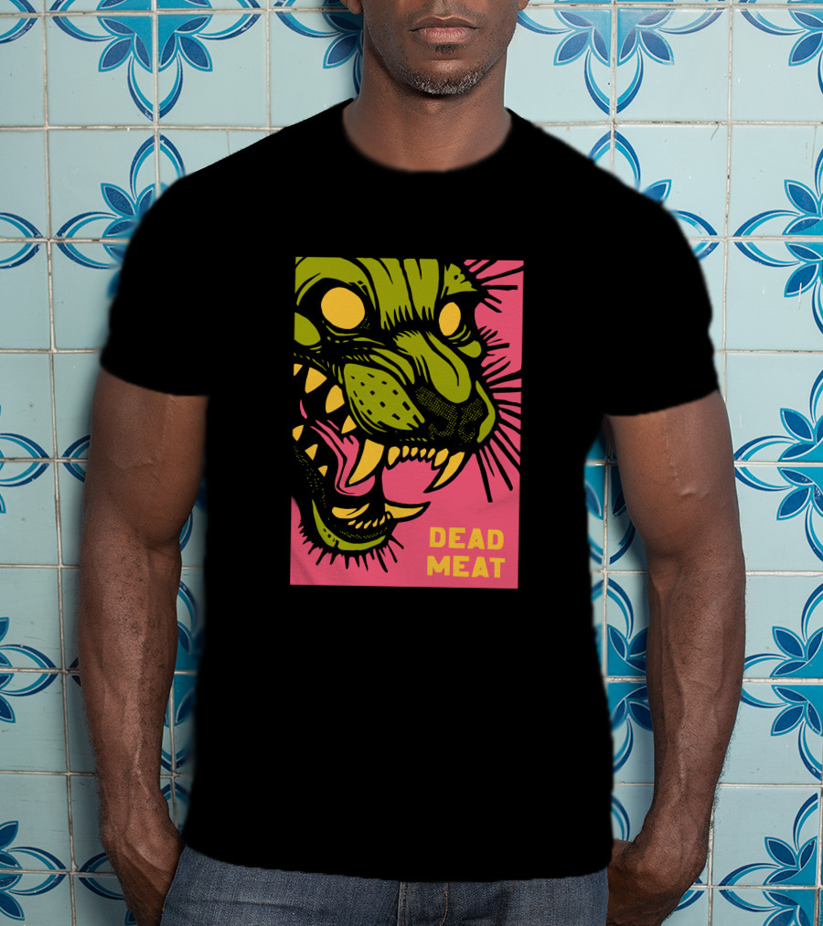 Stablercake Dead Meat Neon Tiger Face T-Shirt