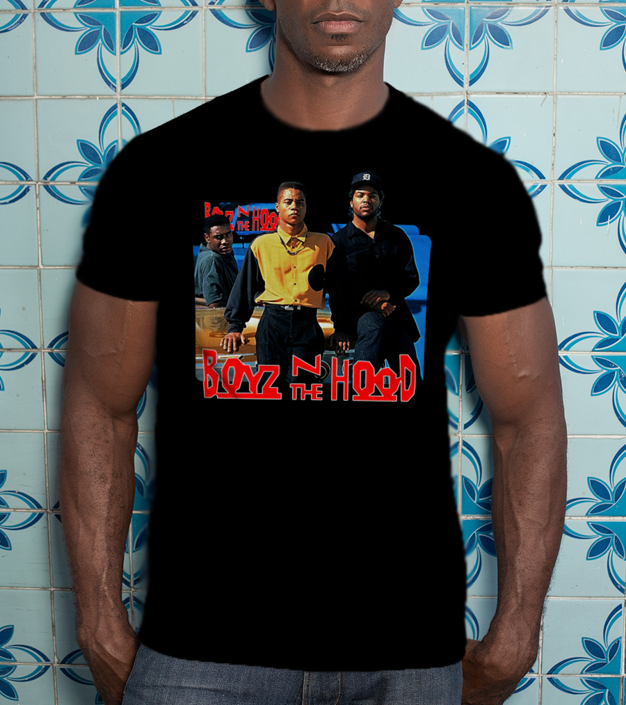 Boyz N The Hood Movie Characters Standing By Car T-Shirt