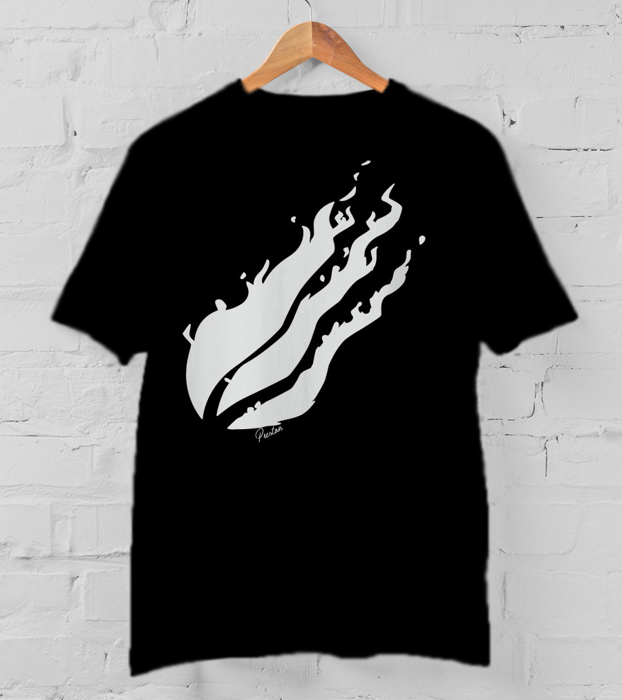 Preston Flame Black White T-Shirt