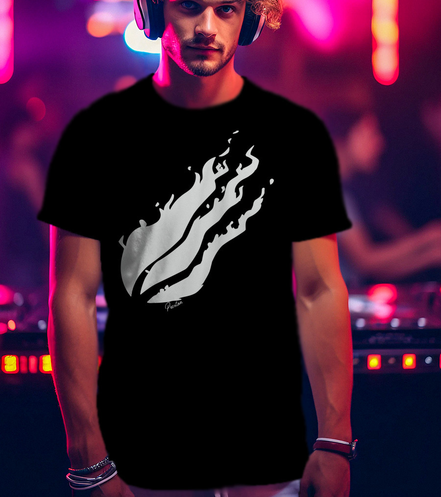Preston Flame Black White T-Shirt
