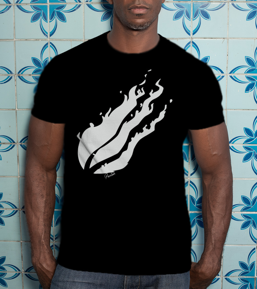 Preston Flame Black White T-Shirt