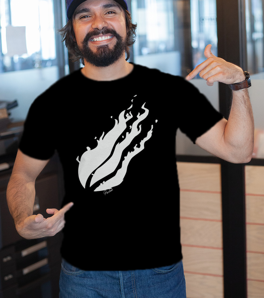 Preston Flame Black White T-Shirt