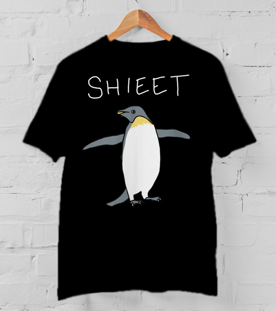Shieet Penguin Drawing T-Shirt