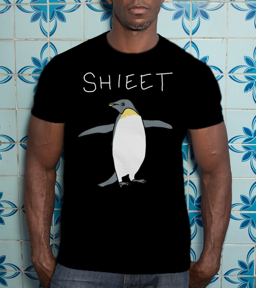 Shieet Penguin Drawing T-Shirt