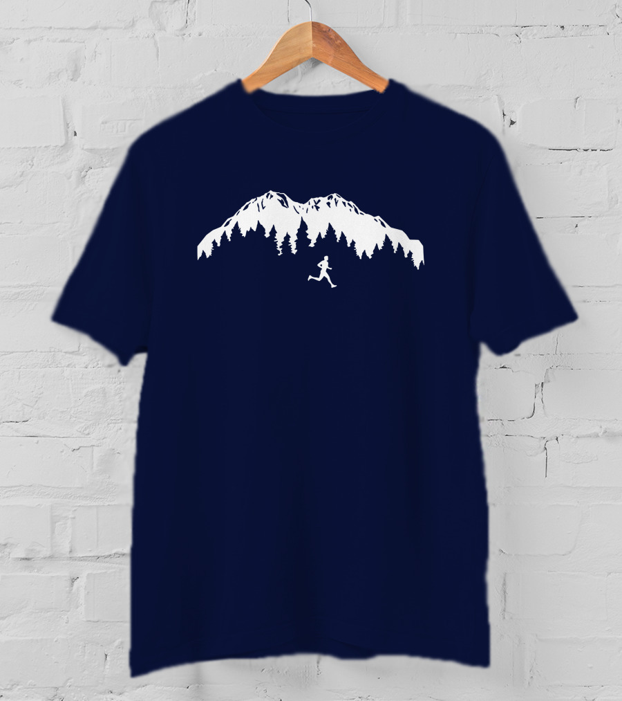 Trail Runner In Mountains Forest T-Shirt