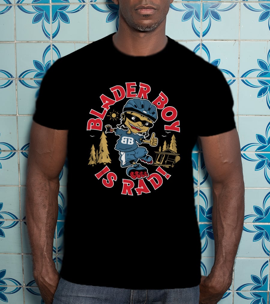 Blader Boy Is Rad Roller Skating Adventure Danny Mullen T-Shirt