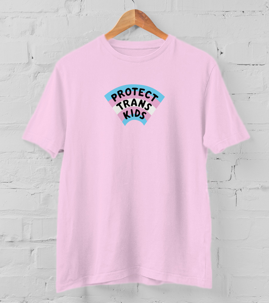 Protect Trans Kids Rainbow Flag Katiemckorra T-Shirt