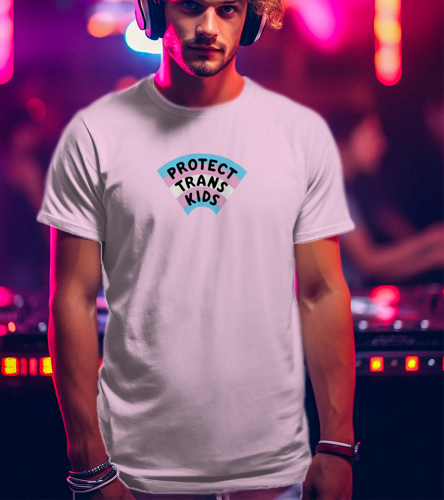 Protect Trans Kids Rainbow Flag Katiemckorra T-Shirt