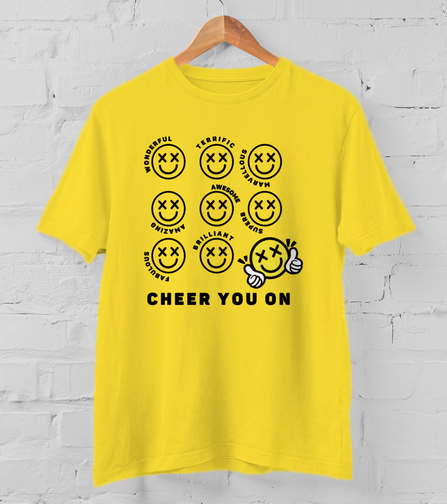 Cheer You On Gulfkanawut Marvelous Fabulous Smiley Faces T-Shirt
