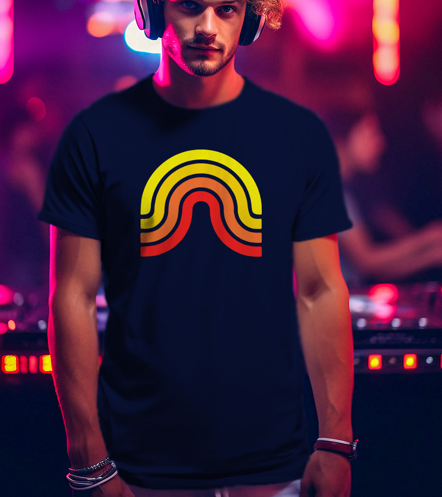 The Geoff Stuff Olden Days Rainbow Logo Geof Flramsey T-Shirt