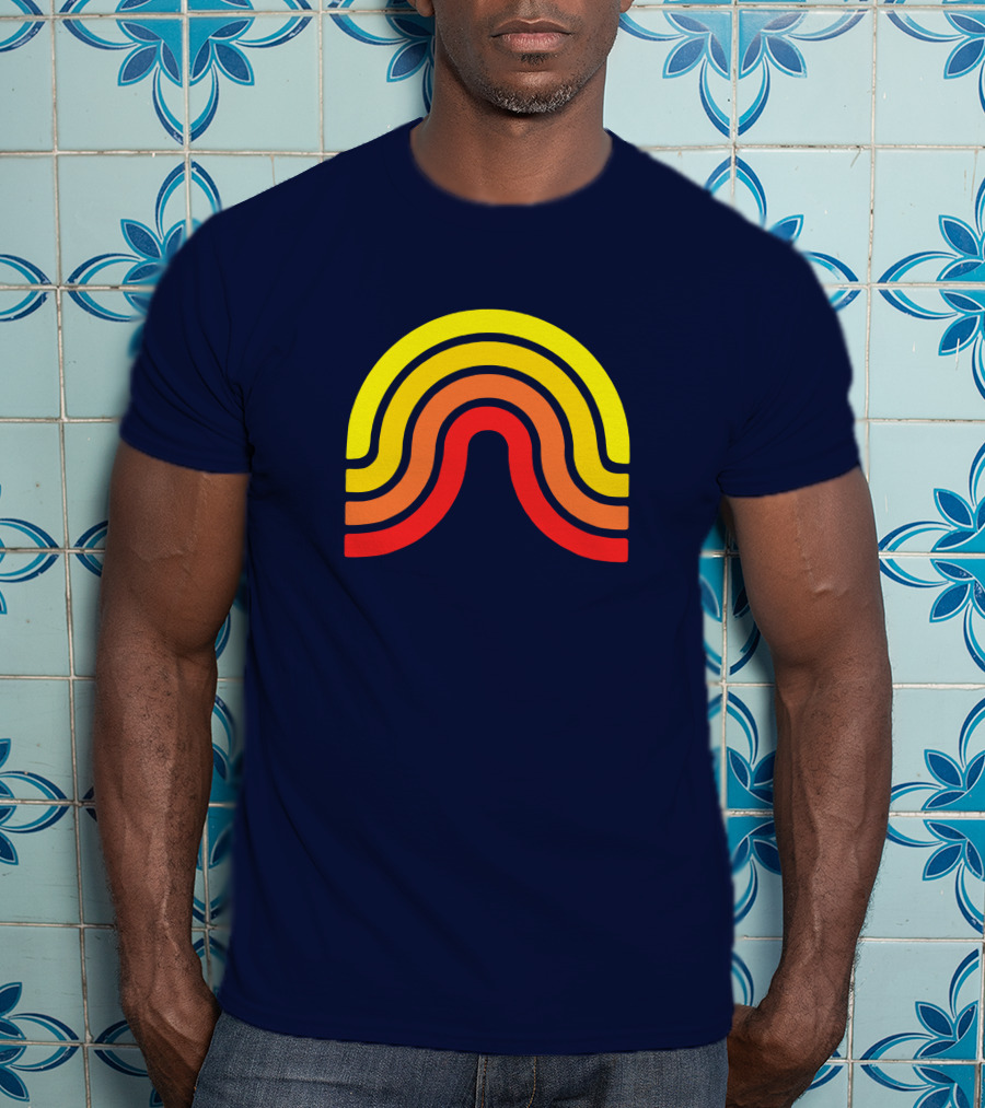 The Geoff Stuff Olden Days Rainbow Logo Geof Flramsey T-Shirt