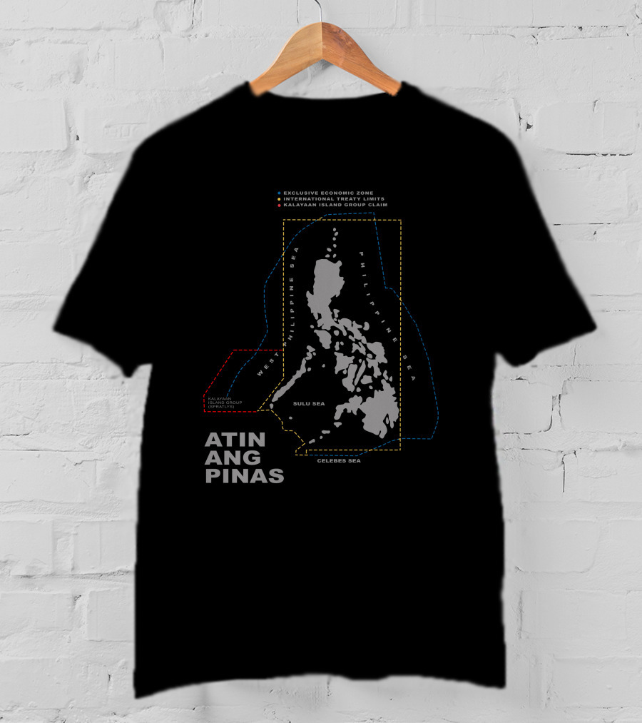 Atin Ang Pinas Exclusive Economic Zone Kalayaan Island Group Claim Map T-Shirt