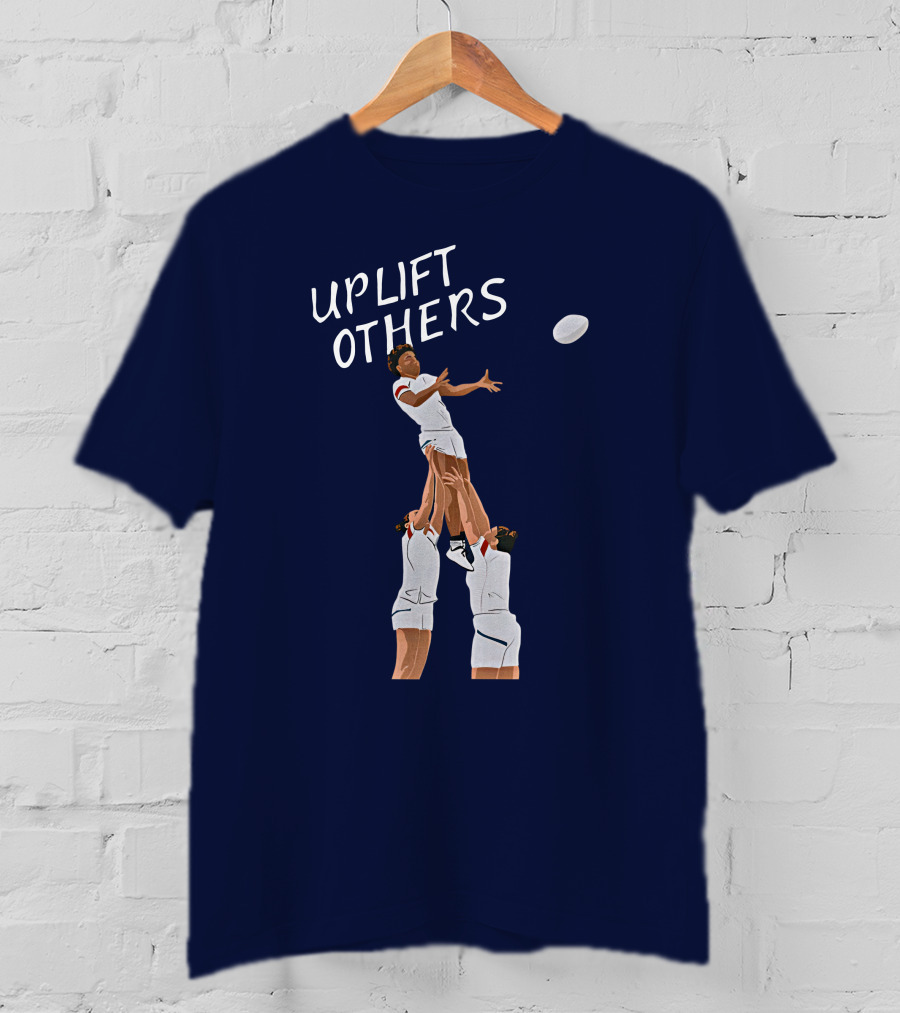 Kristhomas11 Uplift Others Rugby Teamwork Inspired T-Shirt