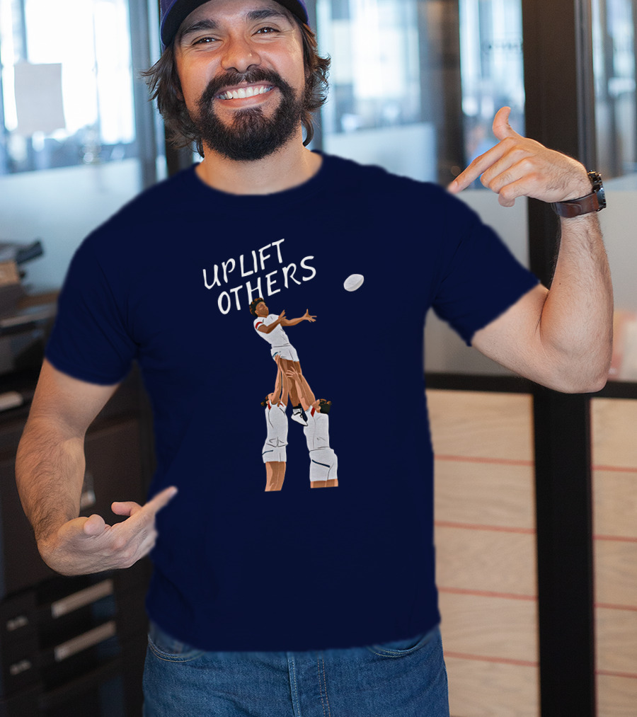 Kristhomas11 Uplift Others Rugby Teamwork Inspired T-Shirt