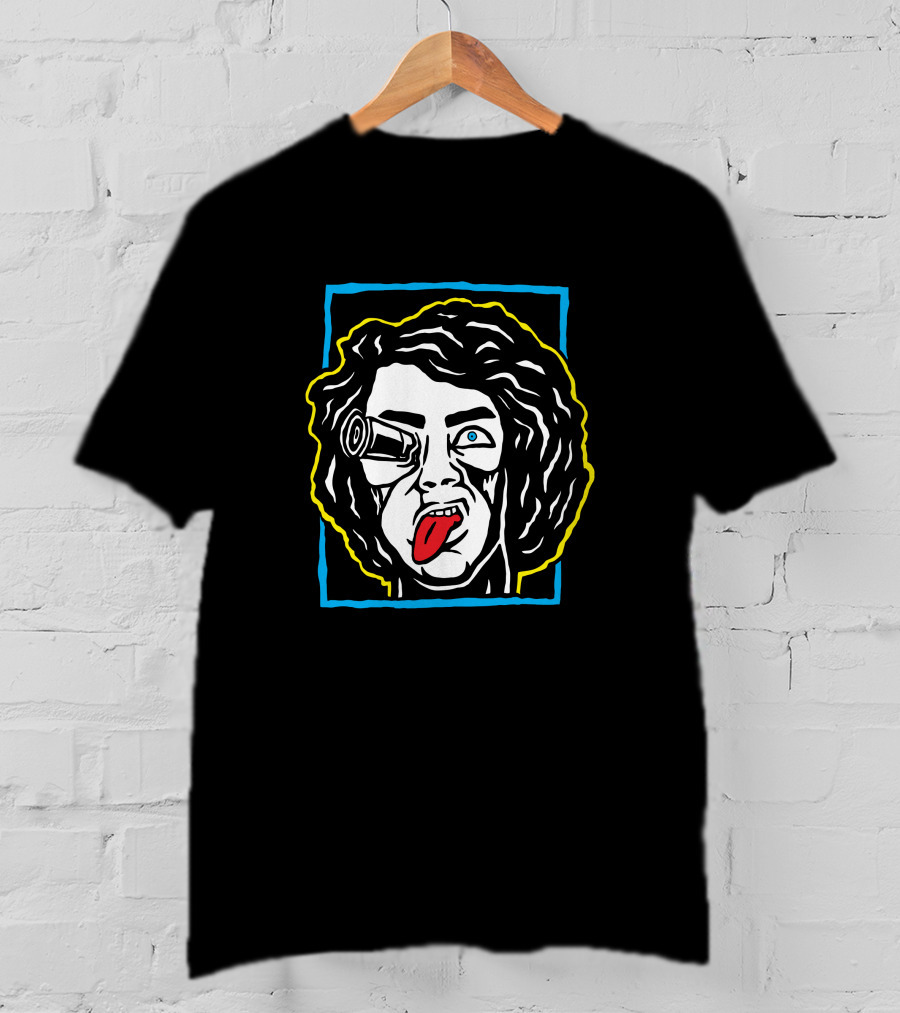 Brain Buster Tees Josh Fuller Eye Rolling Moon Trip T-Shirt