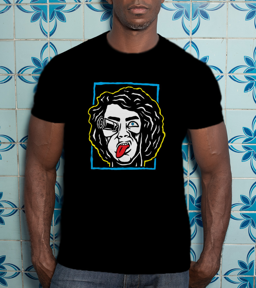 Brain Buster Tees Josh Fuller Eye Rolling Moon Trip T-Shirt