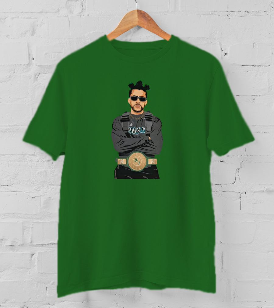 Bad Bunny Champion 2032 24/7 Belt T-Shirt