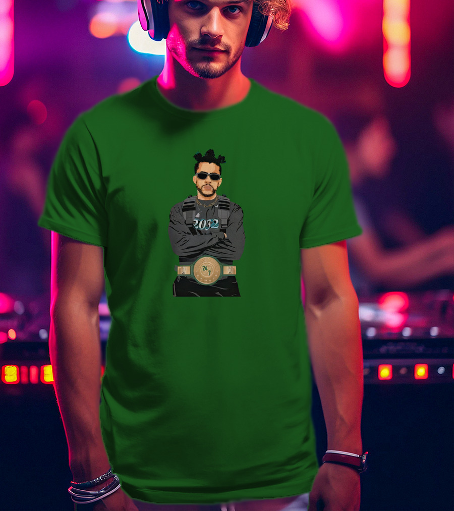 Bad Bunny Champion 2032 24/7 Belt T-Shirt