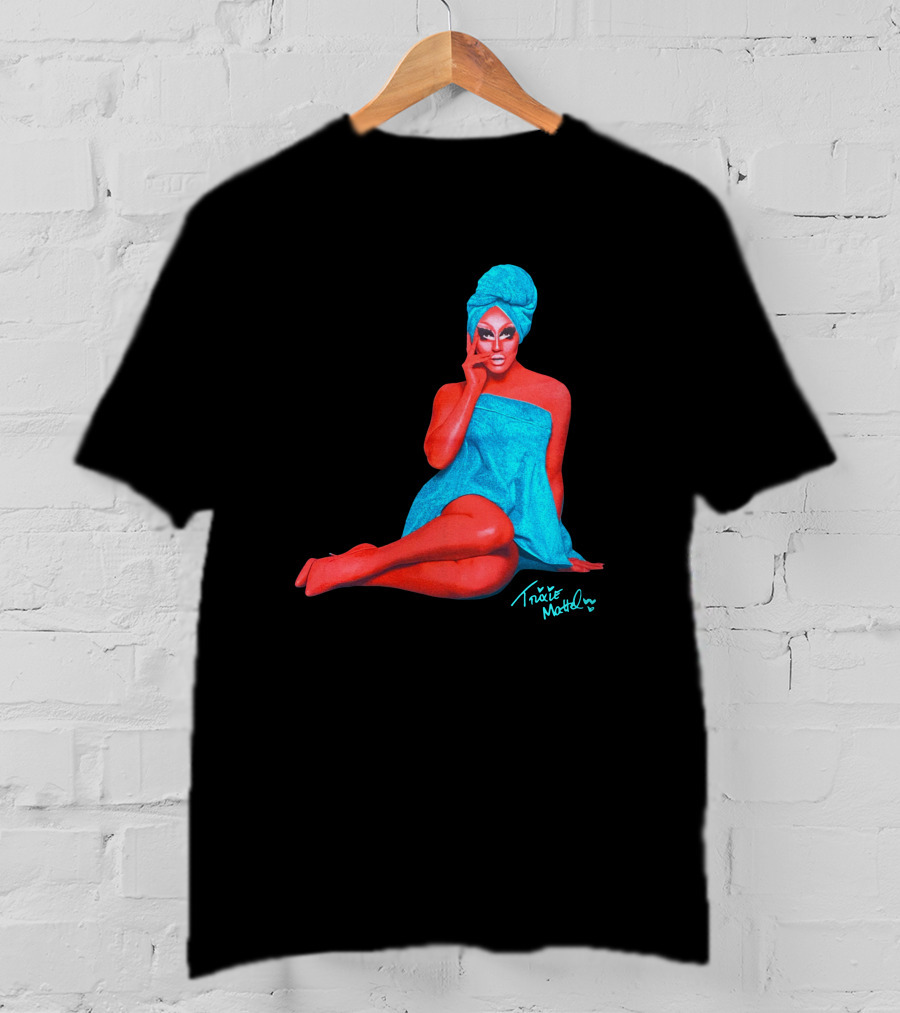Trixie Mattel Merch Full Coverage Blue Towel And Turban Iconic Pose T-Shirt