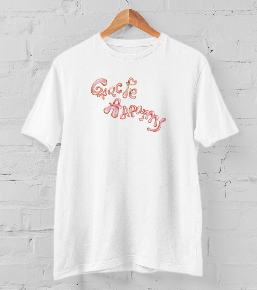 Gracie Abrams Bubble Text Logo Merch Mess It Up White T-Shirt
