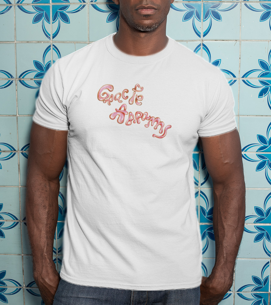 Gracie Abrams Bubble Text Logo Merch Mess It Up White T-Shirt