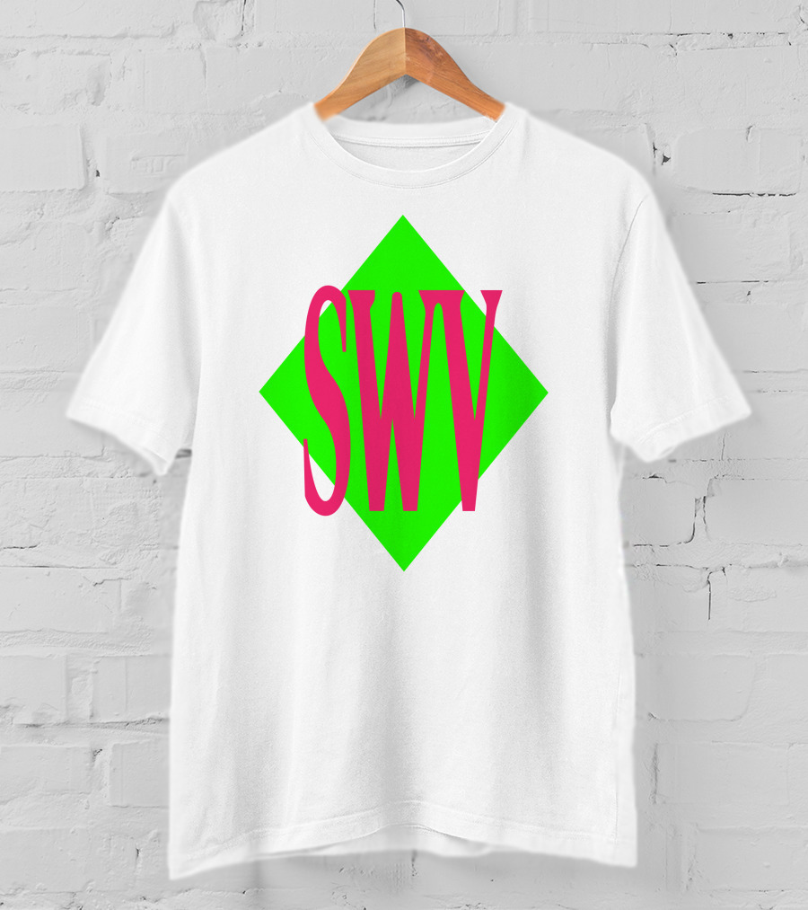 SWV Logo Neon Diamond Pink Green T-Shirt