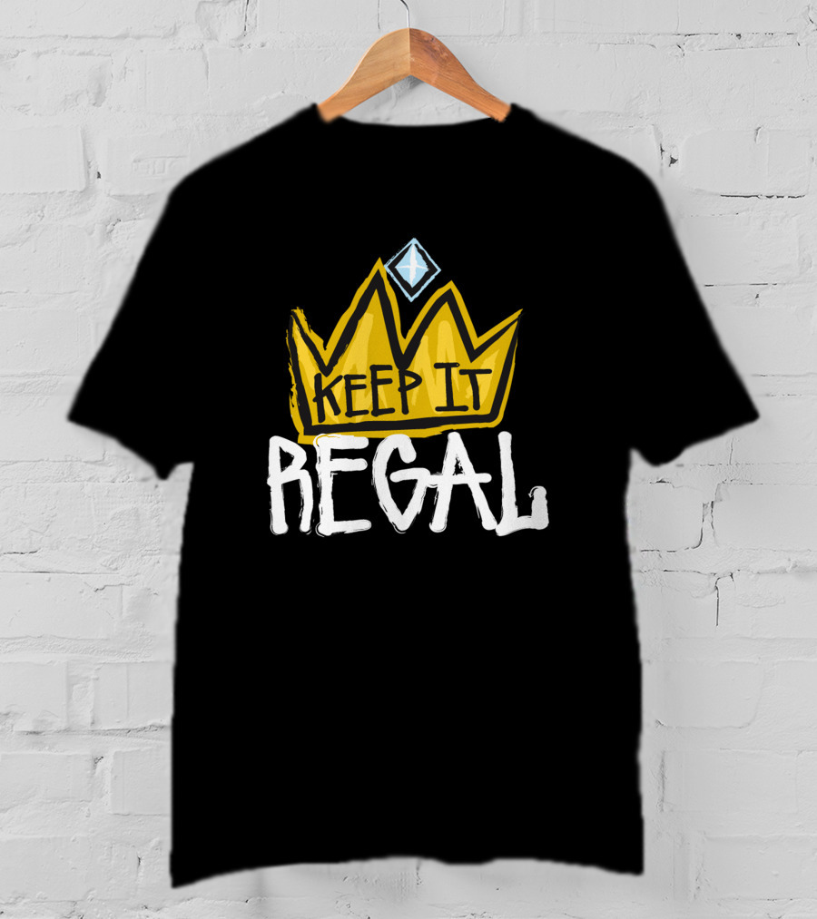Keep It Regal Yellow Crown Diamond Emblem T-Shirt
