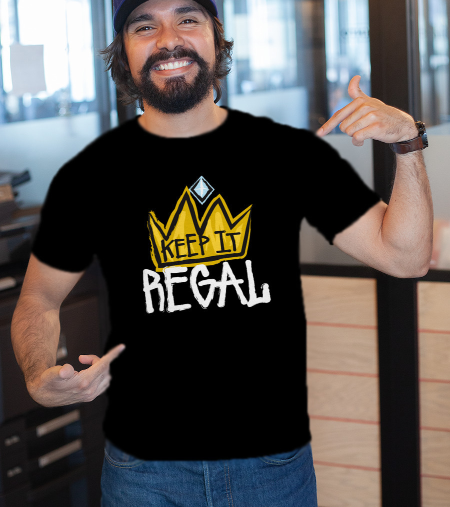 Keep It Regal Yellow Crown Diamond Emblem T-Shirt