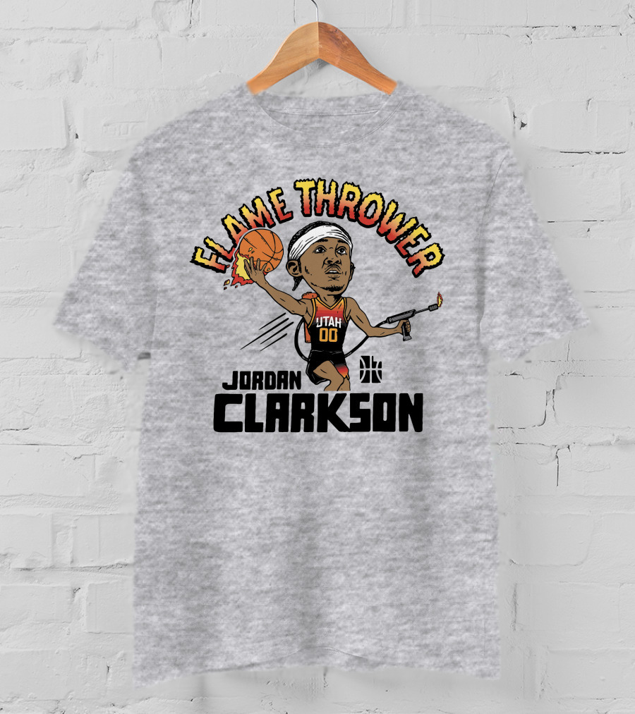 Flamethrower Jordan Clarkson Utah Basketball T-Shirt
