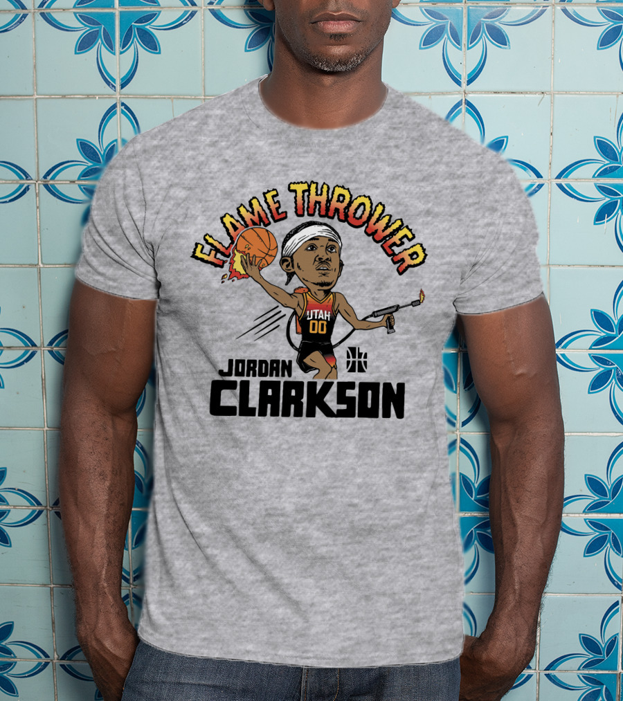 Flamethrower Jordan Clarkson Utah Basketball T-Shirt